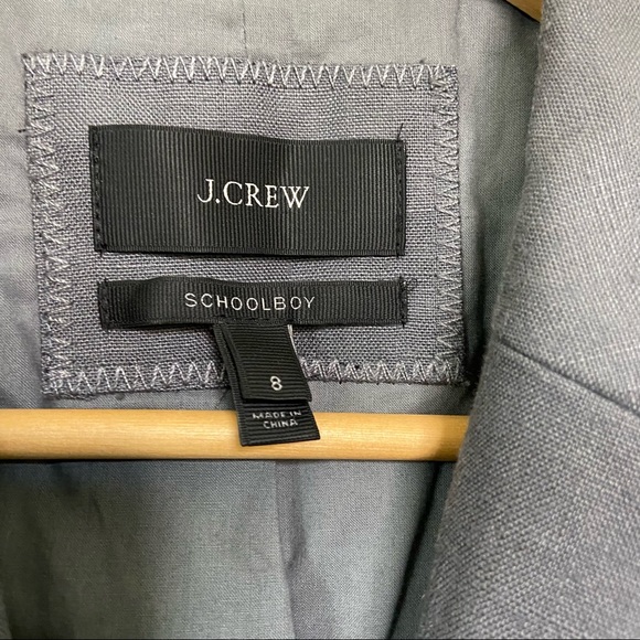 J. Crew Grey Schoolboy Blazer in Linen - Picture 3 of 8